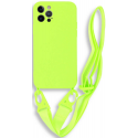 Bodycell Θήκη Σιλικόνης με Λουράκι Λαιμού - Apple iPhone 12 Pro Max - Light Green (5206015000263)