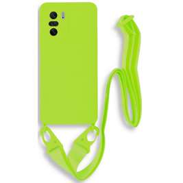 Bodycell Θήκη Σιλικόνης με Λουράκι Λαιμού - Xiaomi Mi 11i / Poco F3 - Light Green (5206015002663)
