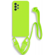 Bodycell Θήκη Σιλικόνης με Λουράκι Λαιμού - Samsung Galaxy A52 / A52s 5G - Light Green (5206015001581)