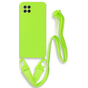 Bodycell Θήκη Σιλικόνης με Λουράκι Λαιμού - Samsung Galaxy A22 5G - Light Green (5206015001291)