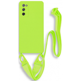 Bodycell Θήκη Σιλικόνης με Λουράκι Λαιμού - Samsung Galaxy S20 FE - Light Green (5206015001772)