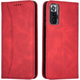 Bodycell Θήκη - Πορτοφόλι Xiaomi Redmi Note 10 Pro - Red (5206015063206)