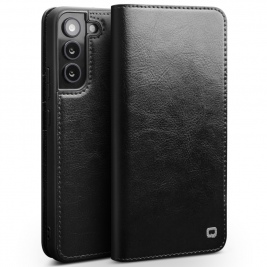 Θήκη Samsung Galaxy S22 genuine QIALINO Classic Leather Wallet Case-Black