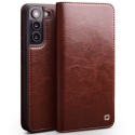 Θήκη Samsung Galaxy S22 Plus genuine QIALINO Classic Leather Wallet Case-Brown