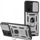 Bodycell Armor Slide - Ανθεκτική Θήκη Xiaomi Poco F3 με Κάλυμμα για την Κάμερα & Μεταλλικό Ring Holder - Silver (5206015014932)