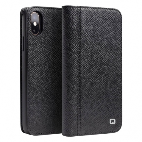 Θήκη iphone X/ XS QIALINO Detachable Magnetic Leather Kickstand Wallet Case-black