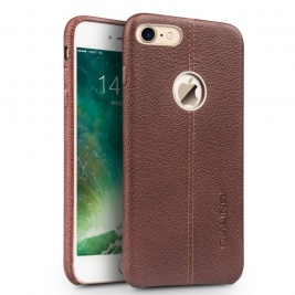 Θήκη iphone 7/8 4.7" QIALINO Deer leather pattern-brown