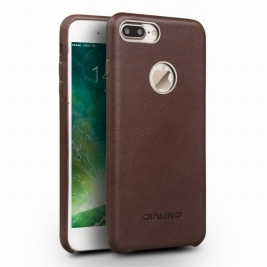 Θήκη iphone 7/8 Plus 5.5" QIALINO Calfskin leather pattern-dark brown