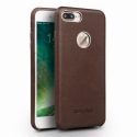 Θήκη iphone 7/8 Plus 5.5'' QIALINO Calfskin leather pattern-dark brown