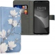 KWmobile Θήκη - Πορτοφόλι Samsung Galaxy M23 - Magnolias Taupe / White / Blue Grey (58002.01)