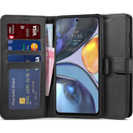 Tech-Protect Wallet - Θήκη Πορτοφόλι Motorola Moto G22 - Black (9589046921896)