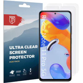 Rosso Ultra Clear Screen Protector - Μεμβράνη Προστασίας Οθόνης - Xiaomi Redmi Note 11 Pro - 2 Τεμάχια (8719246353437)