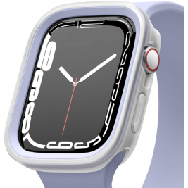 Elago Θήκη Duo Case Apple Watch SE/8/7/6/5/4 (45/44mm) - Transparent / Purple (EAW45DUO-TRPU)