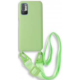 Bodycell Θήκη Σιλικόνης με Λουράκι Λαιμού - Xiaomi Redmi Note 10 5G / Poco M3 Pro 5G - Green (5206015002052)