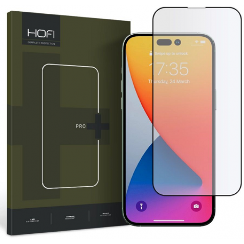 Hofi Premium Pro+ Tempered Glass - Fullface Αντιχαρακτικό Γυαλί Οθόνης - Apple iPhone 14 Pro - Black (9589046924873)