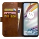 Rosso Element PU Θήκη Πορτοφόλι Motorola Moto G60 - Brown (8719246366062)