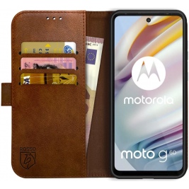 Rosso Element PU Θήκη Πορτοφόλι Motorola Moto G60 - Brown (8719246366062)