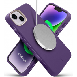 Spigen Cyrill UltraColor Mag - MagSafe Θήκη Σιλικόνης με Λουράκι Χειρός - Apple iPhone 14 Plus - Taro (ACS05489)