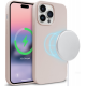Crong Color Magnetic Θήκη MagSafe Premium Σιλικόνης Apple iPhone 14 Pro - Pink Sand (CRG-COLRM-IP1461P-PNK)