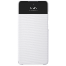 Official Samsung S View Wallet Cover - Θήκη Flip με Ενεργό Πορτάκι - Samsung Galaxy A72 - White (EF-EA725PWEGEE)