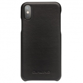 Θήκη iphone X QIALINO Calf leather pattern-black
