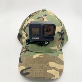 Sports Camera Hat with Quick Release Buckle Mount Compatible for Action Cameras-camouflage
