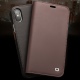 Θήκη iphone X genuine QIALINO Classic Leather Wallet Case-Dark brown