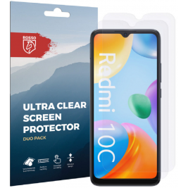 Rosso Ultra Clear Screen Protector - Μεμβράνη Προστασίας Οθόνης - Xiaomi Redmi 10C - 2 Τεμάχια (8719246375644)