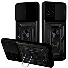 Bodycell Armor Slide - Ανθεκτική Θήκη Realme 8 / 8 Pro με Κάλυμμα για την Κάμερα & Μεταλλικό Ring Holder - Black (5206015009730)