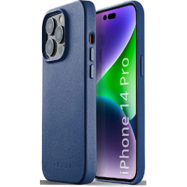 MUJJO Full Leather Case - Δερμάτινη Θήκη MagSafe - Apple iPhone 14 Pro - Blue (MUJJO-CL-027-BL)