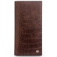 Θήκη Universal up to 6" genuine QIALINO Crocodile Leather Wallet Case-Brown