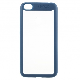 Θήκη Xiaomi Redmi Note 5A/ Y1 Lite Silicone Frame + Transparent Acrylic Back Case-blue