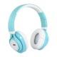 Headphones Bluetooth stereo with mic AP-B04 white/turquoise