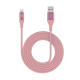 Celly Color Data Cable - Καλώδιο Φόρτισης και Μεταφοράς Δεδομένων USB-A σε Lightning - 150cm - 2.4A - Pink (USBLIGHTCOLORPK)