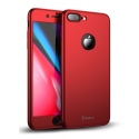 Θήκη iPhone 8 plus 5.5'' IPAKY Original Full Protection PC Matte Cover + Screen Protector-Red