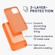 KWmobile Soft Flexible Rubber Cover - Θήκη Σιλικόνης Apple iPhone 12 mini - Cosmic Orange (52640.150)