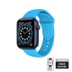Crong Liquid Λουράκι Premium Σιλικόνης Apple Watch Ultra/SE/8/7/6/5/4 (49/45/44mm) - Blue (CRG-44LQB-BLU)