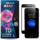 Crong 7D Nano Flexible Glass - Fullface Αντιχαρακτικό Υβριδικό Γυαλί Οθόνης Apple iPhone SE 2022 / 2020 / 8 / 7 - Black - 0.3mm (CRG-7DNANO-IP8-BLK)
