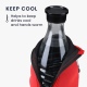KW Bottle Coolers Sleeves - Ισοθερμική Θήκη για Μπουκάλια Μπύρας / Αναψυκτικά - 330ml - 500ml - Black / Red - 2 Τεμάχια (55883.01)