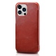 iCarer Vintage Series Side-Open Δερμάτινη Θήκη Apple iPhone 13 Pro Max - Red (RIX1308-RD)