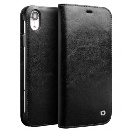 Θήκη iphone XR genuine Leather QIALINO Classic Wallet Case-Black