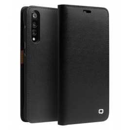 Θήκη Huawei P20 Pro genuine QIALINO Business Classic Leather Wallet Case- Black