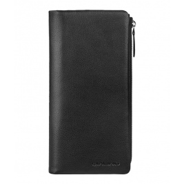 Θήκη Universal up to 6" genuine QIALINO Leather Phone Clutch Wallet-Black