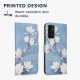 KWmobile Θήκη - Πορτοφόλι Samsung Galaxy M23 - Magnolias Taupe / White / Blue Grey (58002.01)