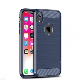 Θήκη iphone XR IPAKY Original Carbon Flexible Cover-blue