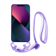 Vivid Silicone Strap - Θήκη Σιλικόνης με Λουράκι Λαιμού - Apple iPhone 13 - Lilac (VISISTRAP196LILAC)