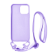 Vivid Silicone Strap - Θήκη Σιλικόνης με Λουράκι Λαιμού - Apple iPhone 13 - Lilac (VISISTRAP196LILAC)