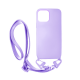 Vivid Silicone Strap - Θήκη Σιλικόνης με Λουράκι Λαιμού - Apple iPhone 13 Pro - Lilac (VISISTRAP197LILAC)