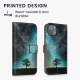 KWmobile Θήκη - Πορτοφόλι Apple iPhone 14 Plus - Cosmic Nature / Galaxy Tree Meadow / Blue / Grey / Black (59209.01)