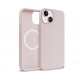 Crong Color Magnetic Θήκη MagSafe Premium Σιλικόνης Apple iPhone 14 - Pink Sand (CRG-COLRM-IP1461-PNK)